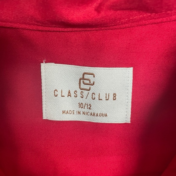 Boys 10/12 Class Club Red Long Sleeve Button Up Dress Shirt NWT - Picture 3 of 3